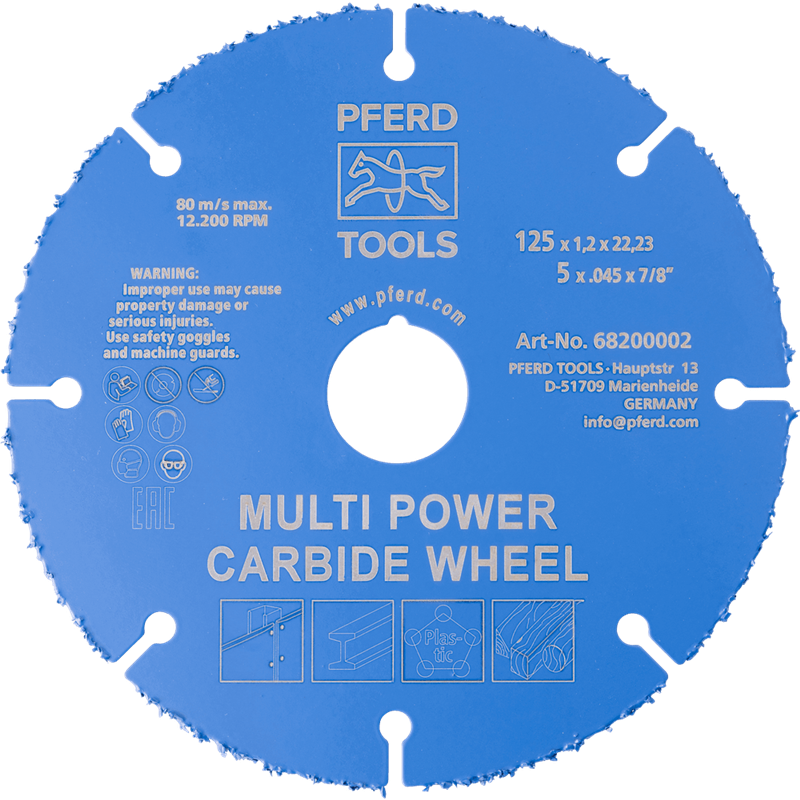 PFERD  Ściernica do przecinania Multi Power Carbide DS 125 x 1,2 x 22,23 mm do cięcia różnych materiałów