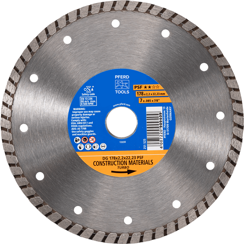 PFERD  Diamentowa ściernica do przecinania DG 178 x 2,2 x 22,23 mm START do cięcia kamienia/betonu, wysoka jakość cięcia