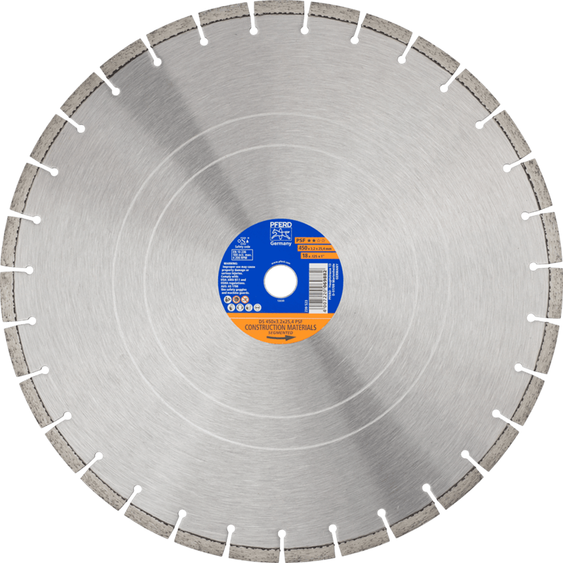 PFERD  Diamentowa ściernica do przecinania DS 450 x 3,2x 25,4 mm START do szybkiego cięcia kamienia i betonu