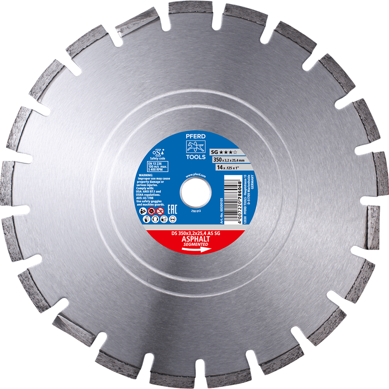 PFERD  Diamentowa ściernica do przecinania DS 300 x 2,8 x 25,4 mm SG do szybkiego cięcia asfaltu