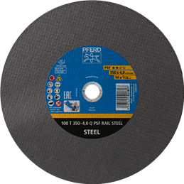 PFERD  Tarcza do przecinania szyn T 350 x 4,0 x 25,4 mm linia uniwersalna PSF do szyn kolejowych