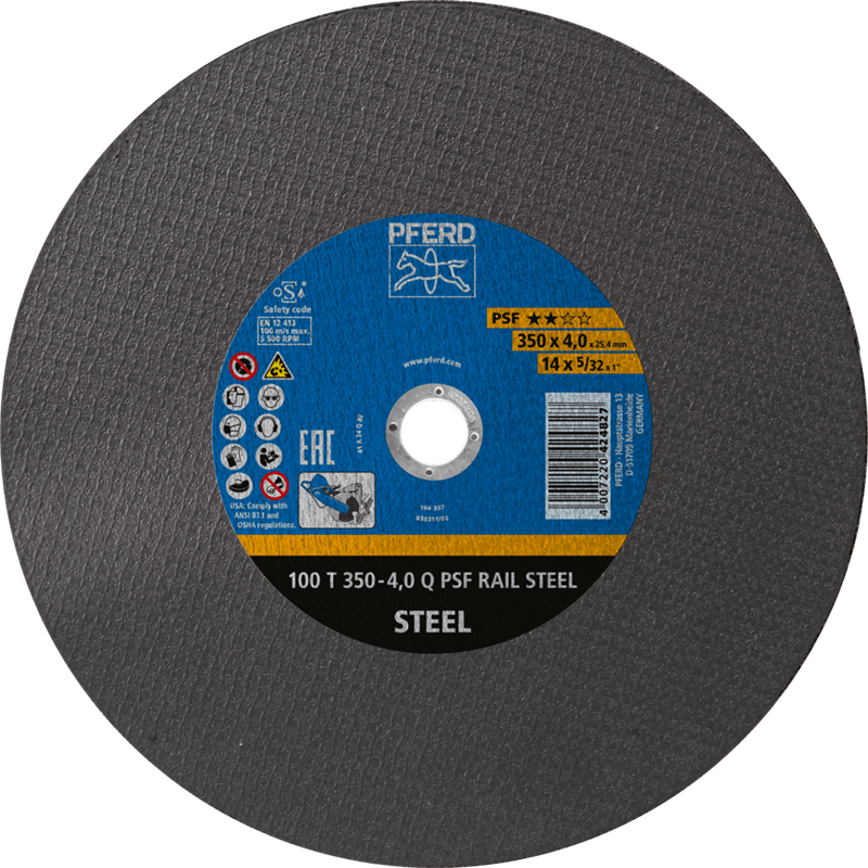 PFERD  Tarcza do przecinania szyn T 350 x 4,0 x 25,4 mm linia uniwersalna PSF do szyn kolejowych