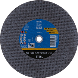 PFERD  Tarcza do przecinania szyn T 350 x 4,0 x 22,23 mm linia uniwersalna PSF RAIL do szyn kolejowych