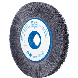 PFERD  SZCZOTKI KOMPOZYTOWE tarczowe FLEX RBUP Ø 350 x 13 x 50,8 mm włókno ceramiczne Ø 1,10 mm, ziarno 120, stacjonarne