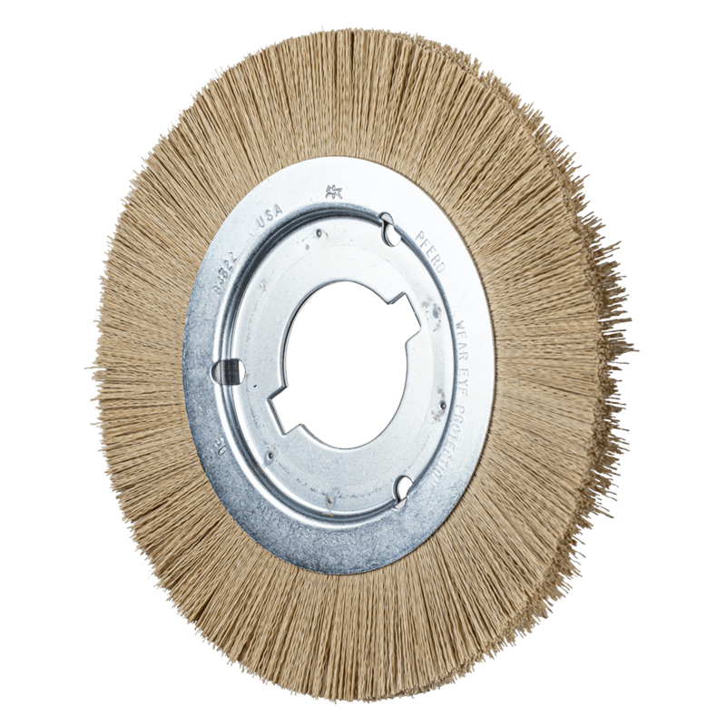 PFERD  Szczotka tarczowa wąska niepleciona RBU Ø 200 x 12 x 50,8 mm otwór, włókno diamentowe Ø 0,35 mm ziarno 600