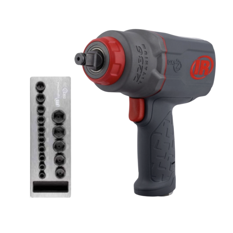 Klucz udarowy pneumatyczny 1/2" Ingersoll Rand 2236QTiMAX + nasadki krótkie
