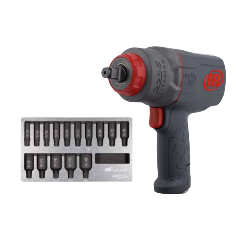 Klucz udarowy pneumatyczny 1/2" Ingersoll Rand 2236QTiMAX + nasadki długie