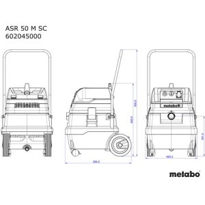 Odkurzacz przemysłowy Metabo ASR 50 L SC 1400W | 50L | FIxPol