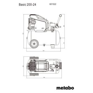 Sprężarka Metabo Basic 200-24 24L 8 bar | FixPol