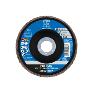 PFERD  Ściernica listkowa POLIFAN PFC 125 x 22,23 mm stożkowa A60 SG STEELOX stal/stal nierdzewna