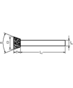 PFERD Diamentowe sciernice trzpieniowe DKT 3,0-8°/3 D 126