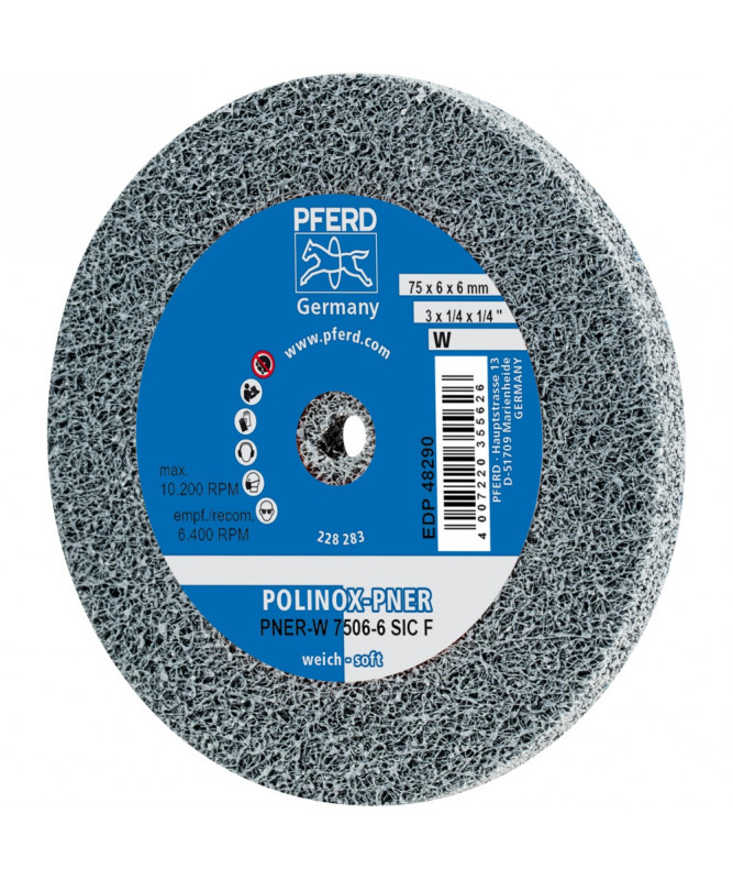 PFERD Sprasowane sciernice krazkowe POLINOX PNER-W 7506-6 SiC F
