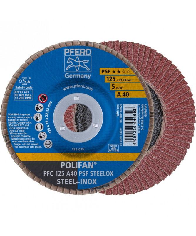 PFERD Sciernica lamelowa POLIFAN PFC 125 A 40 PSF STEELOX