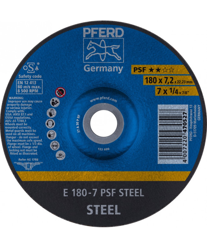 PFERD Sciernice tarczowe do zdzierania E 180-7 PSF STEEL