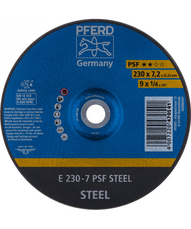 PFERD Sciernice tarczowe do zdzierania E 230-7 PSF STEEL