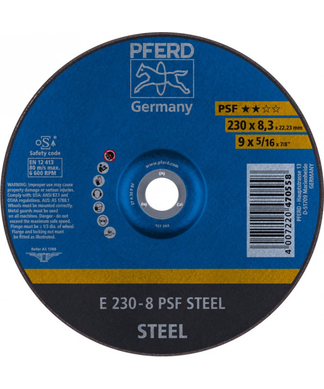 PFERD Sciernice tarczowe do zdzierania E 230-8 PSF STEEL