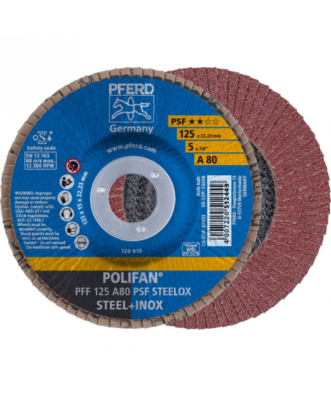 PFERD Sciernica lamelowa POLIFAN PFF 125 A 80 PSF STEELOX