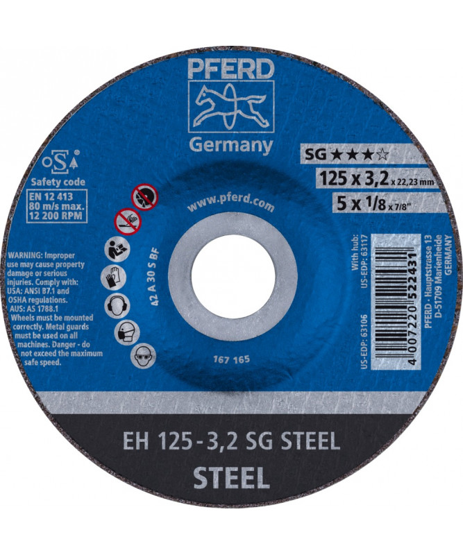 PFERD Sciernice tarczowe do ciecia EH 125-3,2 SG STEEL