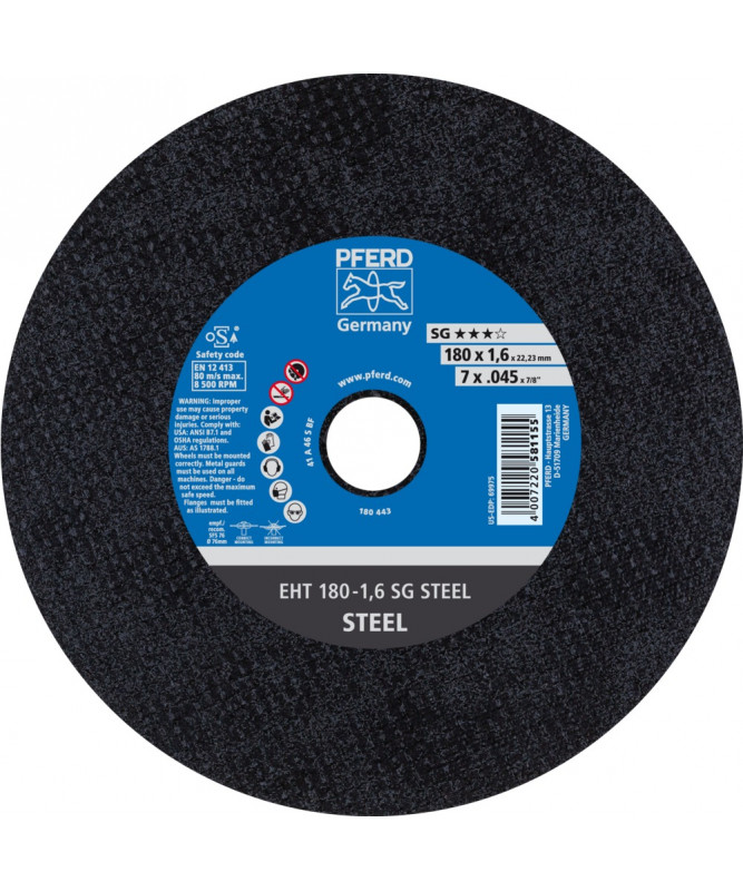 PFERD Sciernice tarczowe do ciecia EHT 180-1,6 SG STEEL