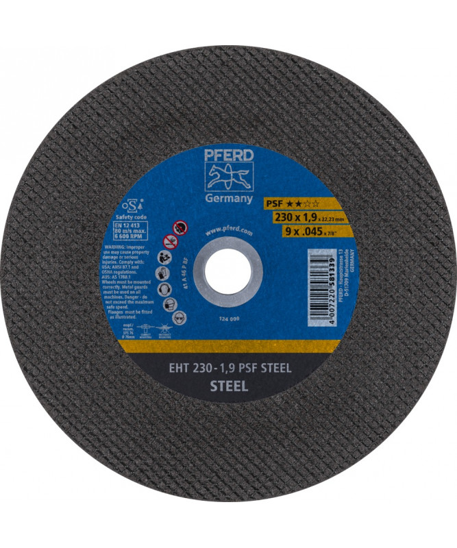 PFERD Sciernice tarczowe do ciecia EHT 230-1,9 PSF STEEL