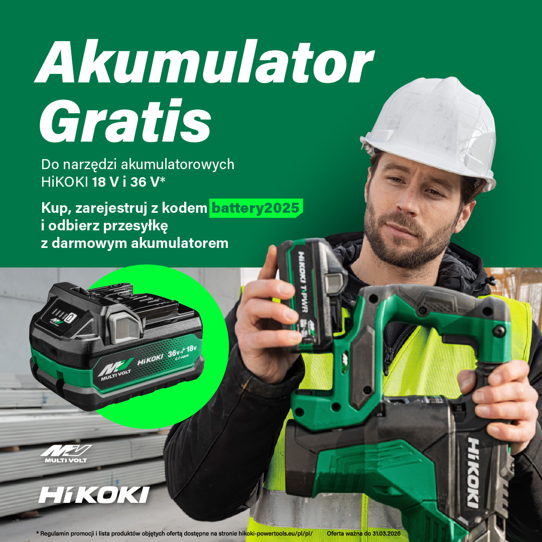Akumulator MultiVolt HIKOKI  GRATIS Akumulator MultiVolt HIKOKI  GRATIS