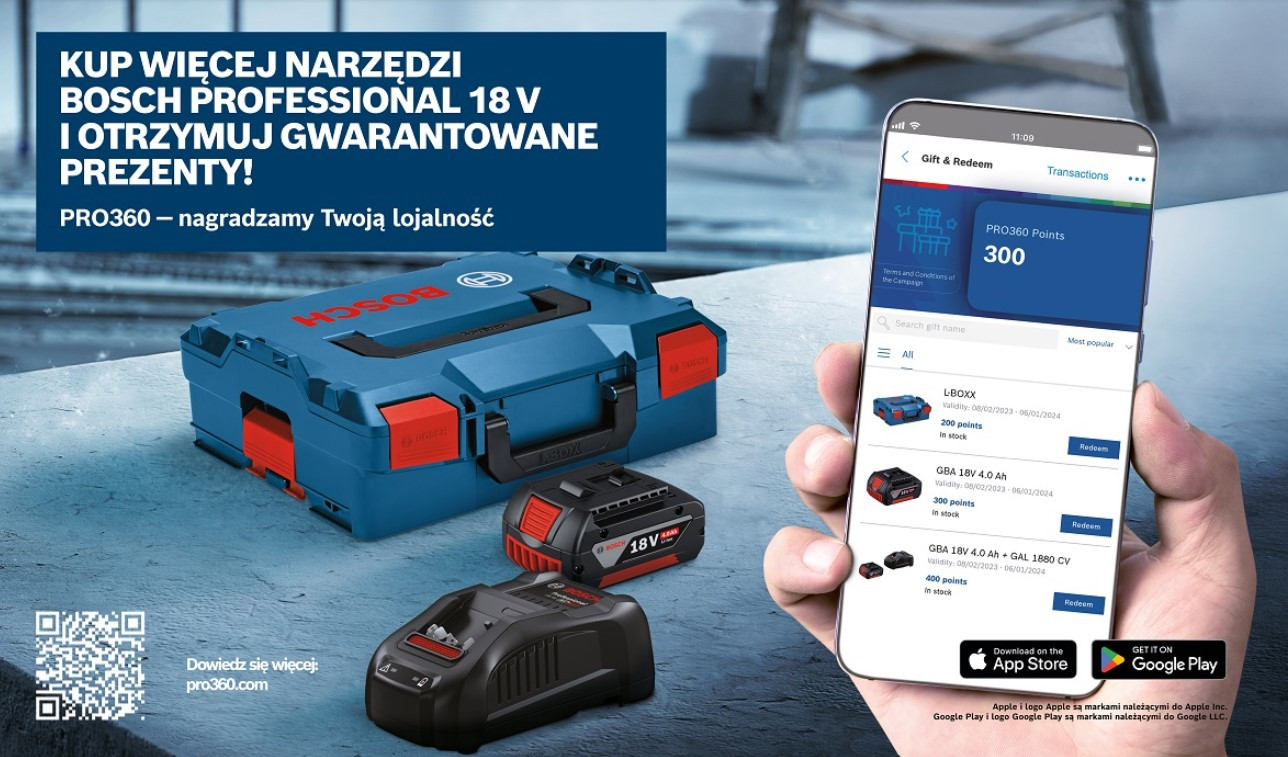 Bosch PRO360 - Twoje mobilne centrum zarządzania elekronarzędziami - Skorzystaj z promocji